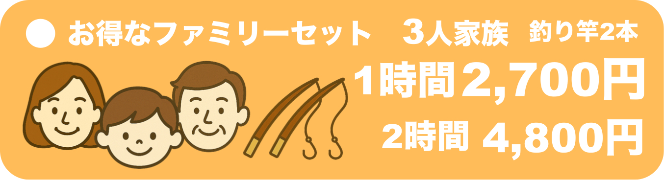 お得なファミリーセット3人家族釣竿2本