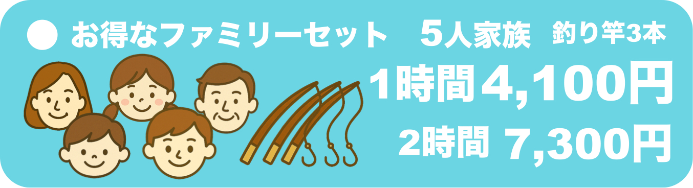 お得なファミリーセット5人家族釣竿3本